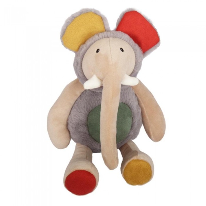 Jucarie de plus, Askato, elefant colorat, 38 cm, 184x419mm