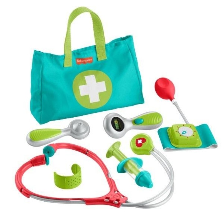 Set joaca doctor, Fisher-Price, Micul Doctor, 7 elemente, 281x417mm, 3+ ani