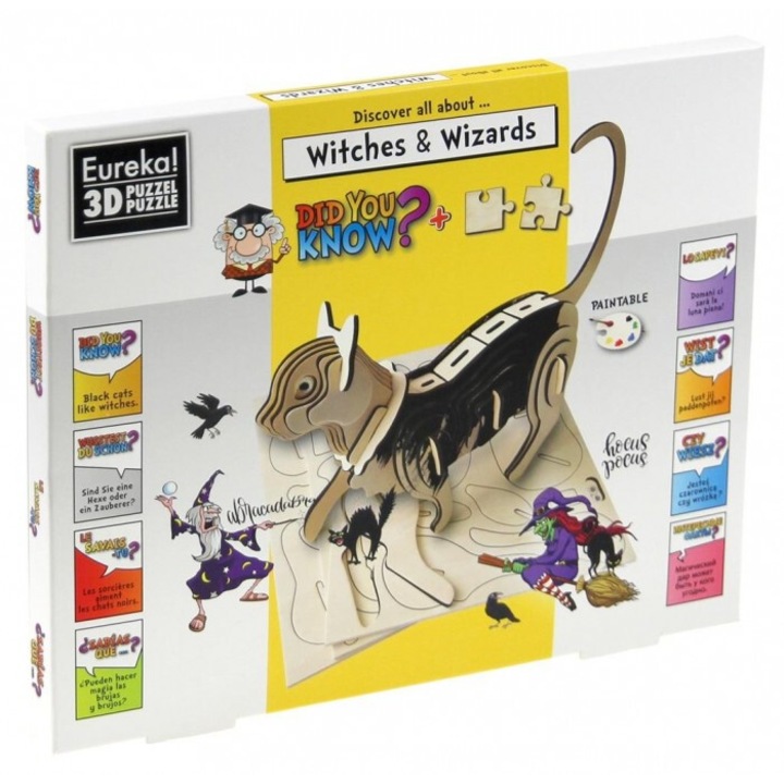 Puzzle lemn Gepetto - Czarownice, 44 piese, 193x249mm