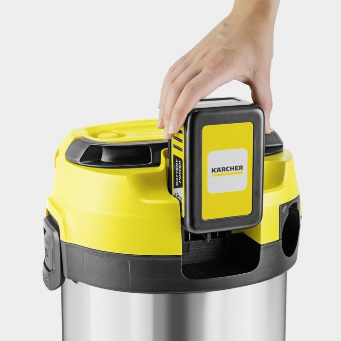 KARCHER WD 3-18 S V-17/20 Akku-Wasser- und Staubsauger – Stahl – 17 l – Gelb