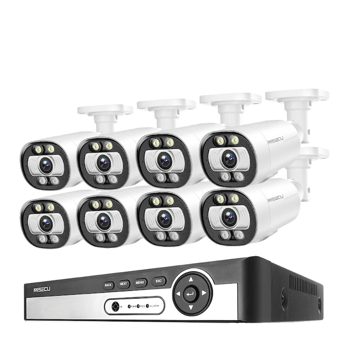 Kit Supraveghere Video, 8MP, 8CH POE, Nocturn, 30m, 2T