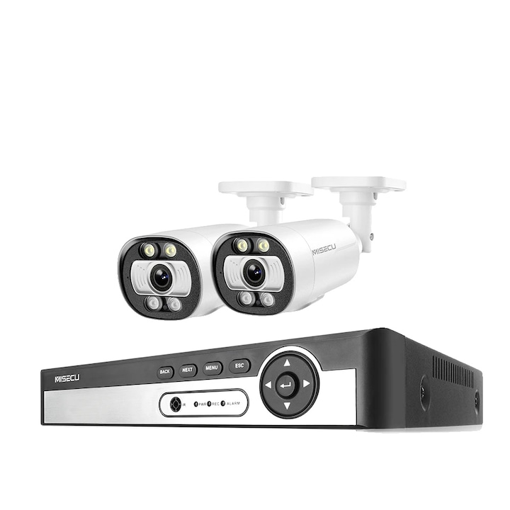 Set Supraveghere Wireless, Movols, Detectare Umana, Auto Tracking, Viziune Nocturna Color, IP67, 3MP 4 Camere PTZ, 1T 10CH