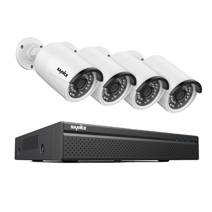 Videó megfigyelő készlet, 8MP, 8CH POE, Nocturna, 30m