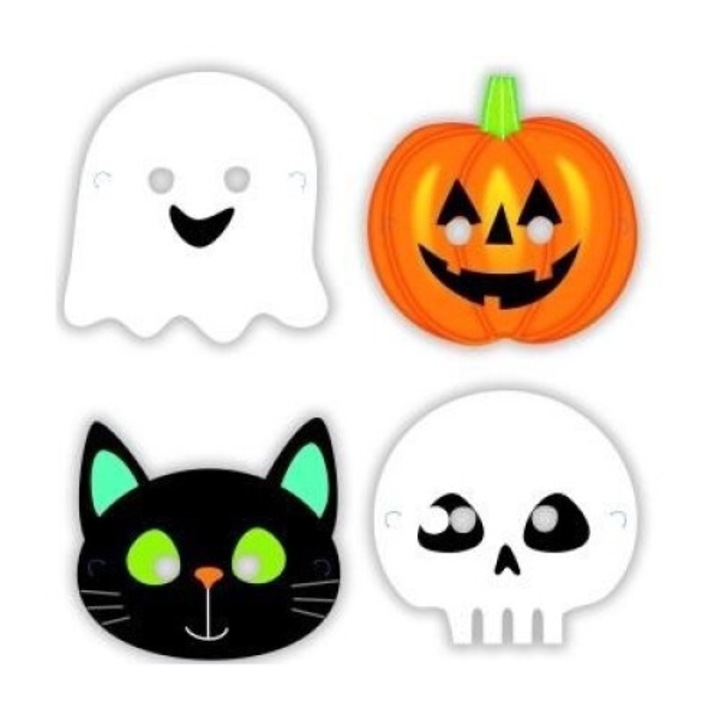 Комплект маски за Хелоуин "Приятели", Amscan, 16x23 см, 8 части