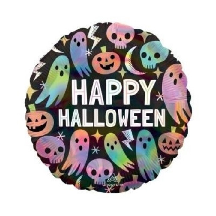Fólia lufi Pasztell Halloween Holografikus 43cm, Amscan, 192x140mm