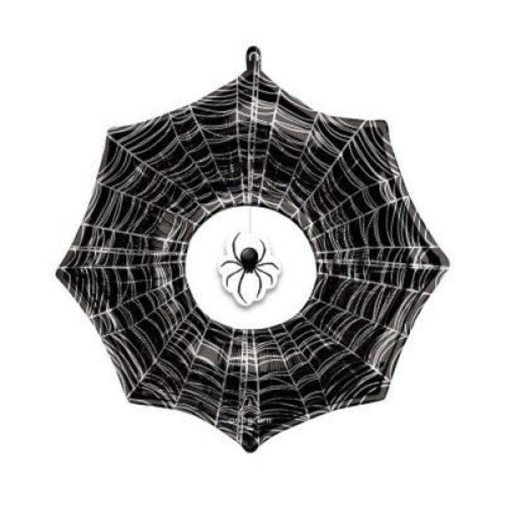 Фолиев балон SuperShape Creepx Spider Web 83x81cm, декоративен комплект, многоцветен