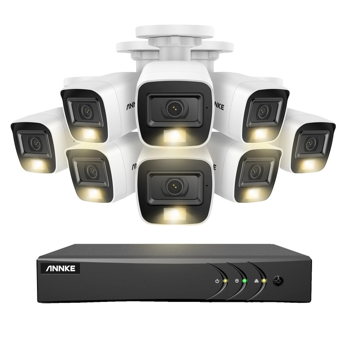 Sistem de supraveghere, Annke, 8CH, 5MP Ultra HD, viziune nocturna, 3K CMOS, 4T, IP67