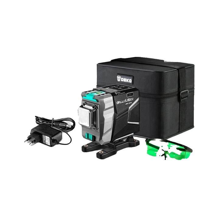 3D zöld lézeres szintező, Deko, nagy pontosságú, automatikus önszintező, DKLL12tdP02-S1