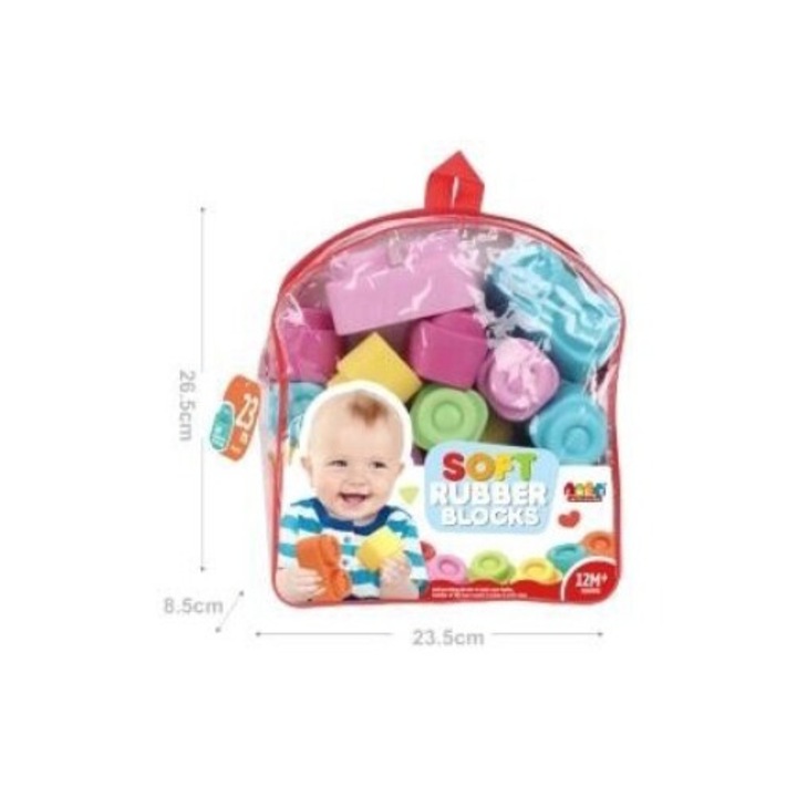 Set de constructie Klocki, W&K, 23 piese, 23.5x8.5x26.5cm, multicolor