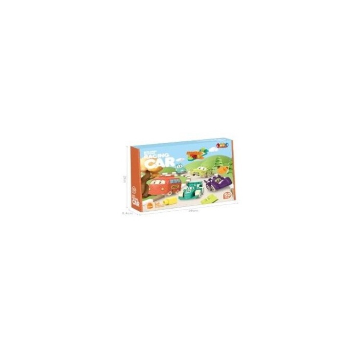 Set de constructie 50 piese, W&K, plastic, 36x8.4x29cm, 3 ani+