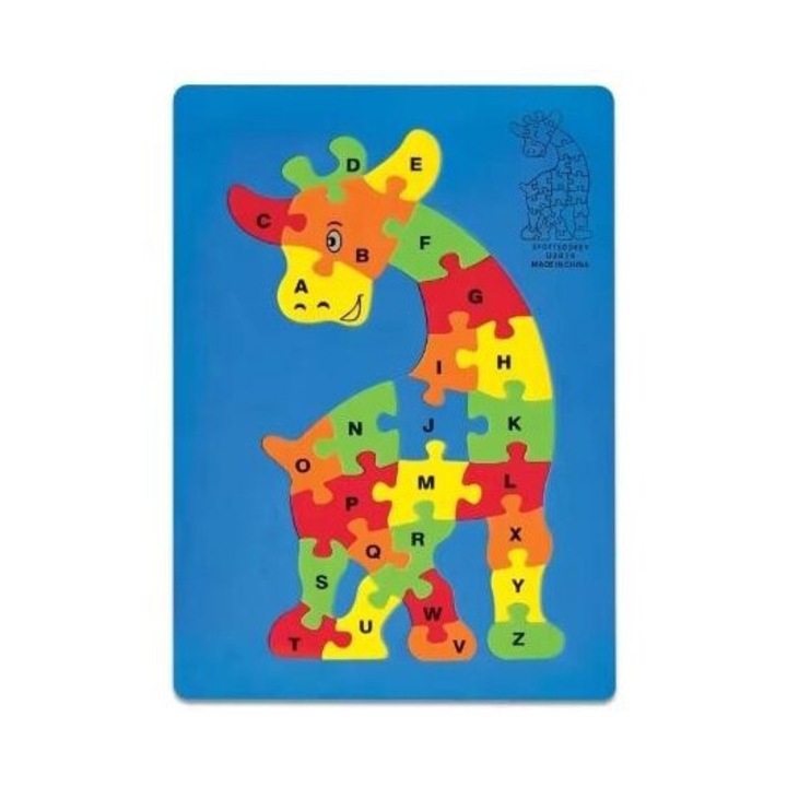 Puzzle W&K, 44.5x27x1.5cm, pentru copii 18m+ model girafa