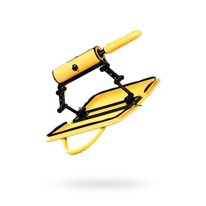 Luka F*ckBag szexgép, távirányító, fűtés, 5m, sárga