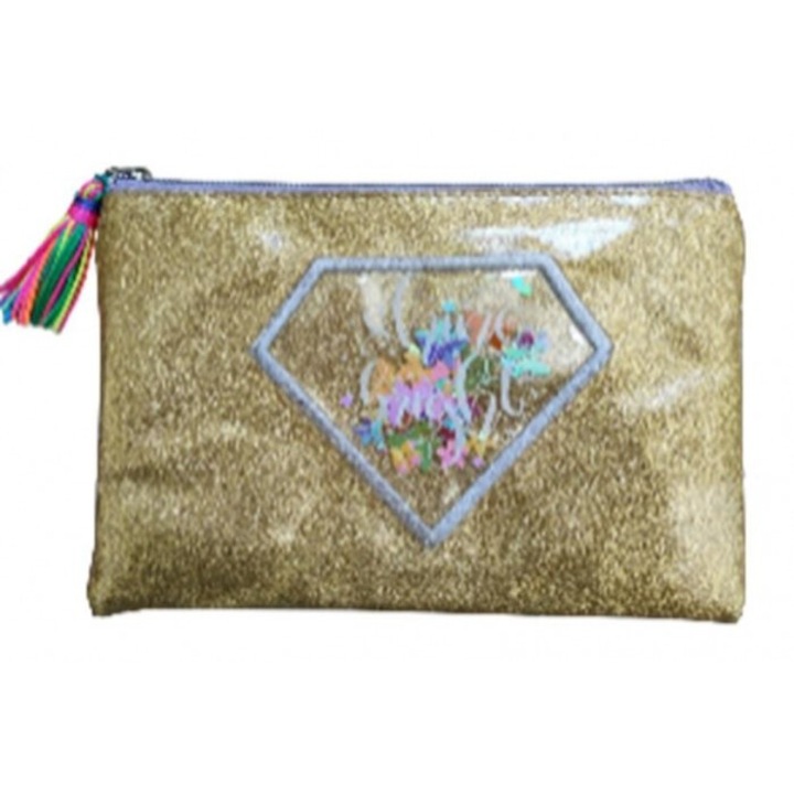 Несесер Fresh, 230x175 мм, с цип, декориран с конфети