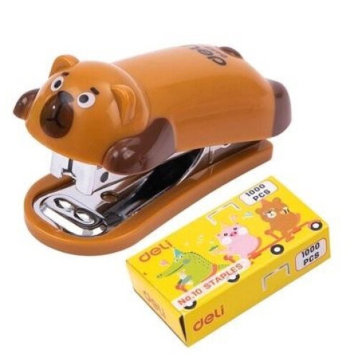 Телбод за 15 листа Deli, 125x90 мм, Кафяв