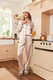 Pijama Dama Satin, SINBINTA, Design cu rever, Model cu nasturi si buzunar la piept, Usor de pus si scos, Bluza cu maneca lunga si pantaloni lungi, Aspect Elegant, Placuta la atingere, Casual, Respirabil, Poliester, Champagne Gold