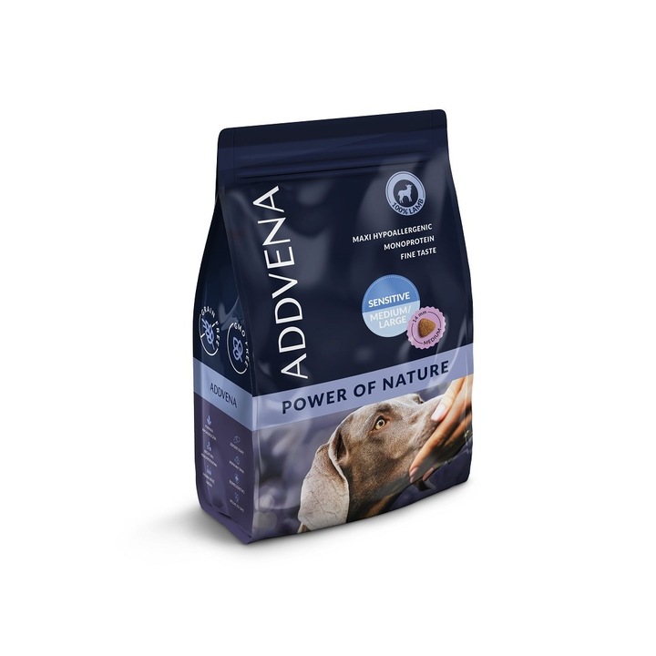 Száraztáp érzékeny, közepes és nagytestű kutyáknak ADDVENA Power of Nature Sensitive medium&large, bárány 2,5 kg