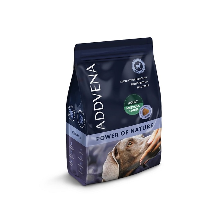 ADDVENA Power of Nature Adult medium&large, bárány 2,5 kg, eledel felnőtt közepes és nagytestű kutyáknak