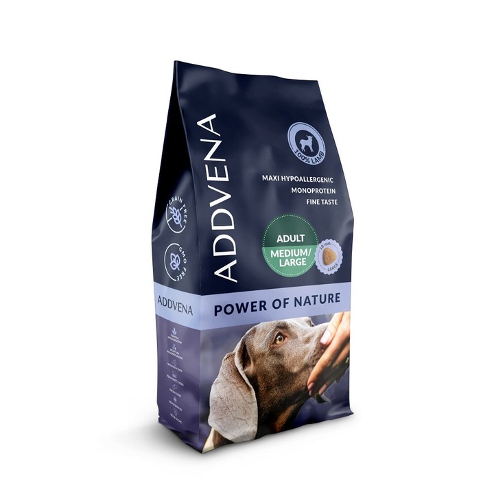 Mancare pentru caini adulti din rase medii si mari ADDVENA Power of Nature Adult medium&large 10 kg
