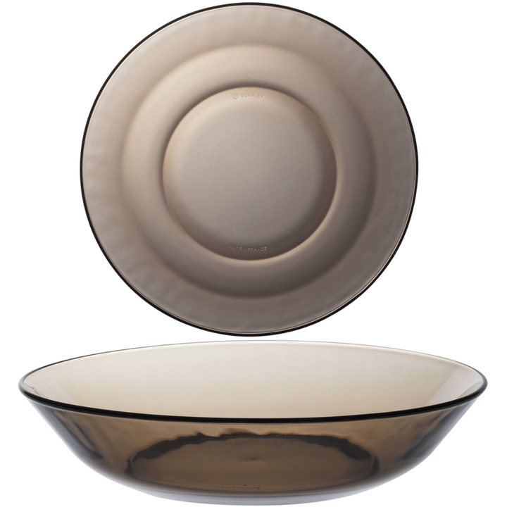 Set 6 farfurii adanci, Duralex LYS SEPIA, 210x45mm, maro