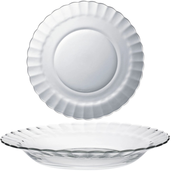 Set 6 Farfurii adânci, Duralex, PICARDIE, Sticlă securizată, transparent