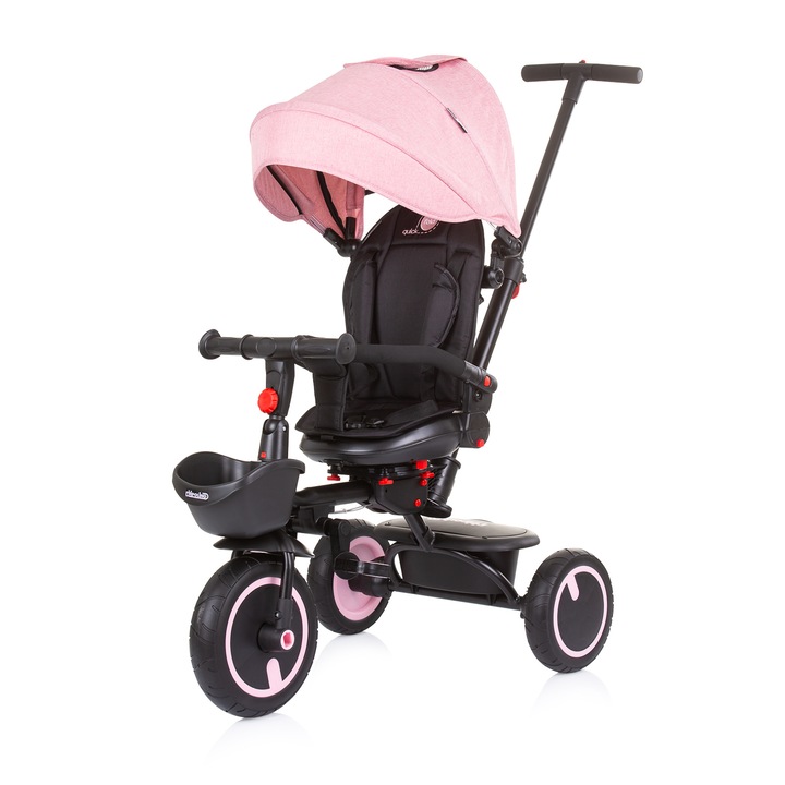 Gyermek tricikli Chipolino Quick Fold, Rózsaszín