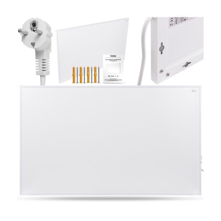 Incalzitor cu infrarosu, Cronos, Carbon P1000, 1000W, 22 m², 230V, Alb