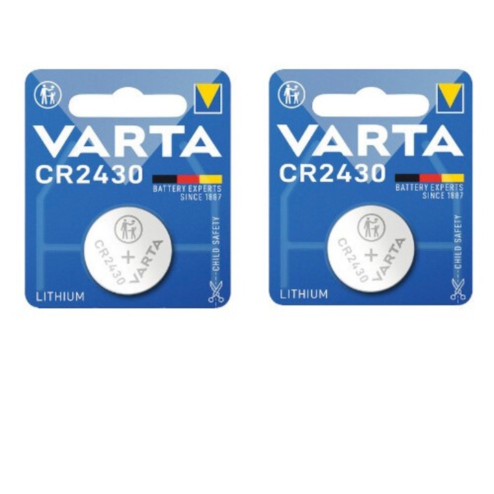 Set 2 baterii CR2430, Litiu, 3V, Varta
