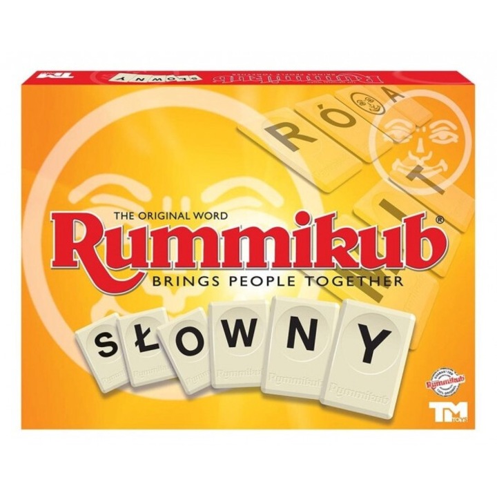 Joc de societate Rummikub Slowny, TM Toys, 110 tablici, 2 jokere, 268x360mm