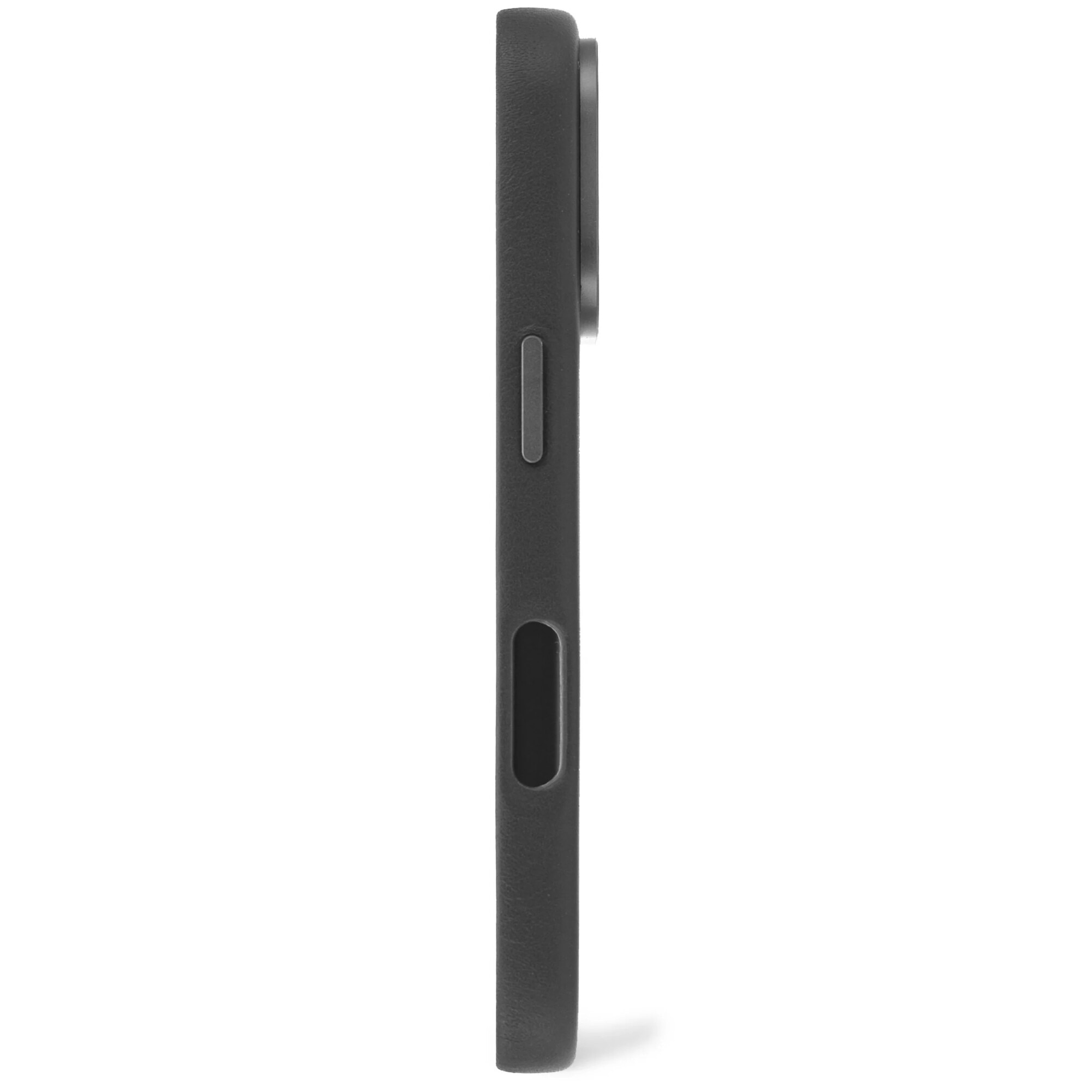 Husa din piele naturala DECODED pentru iPhone 16 | Black