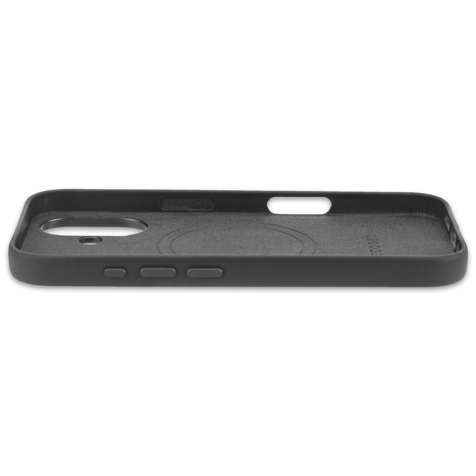 Husa din piele naturala DECODED pentru iPhone 16 | Black