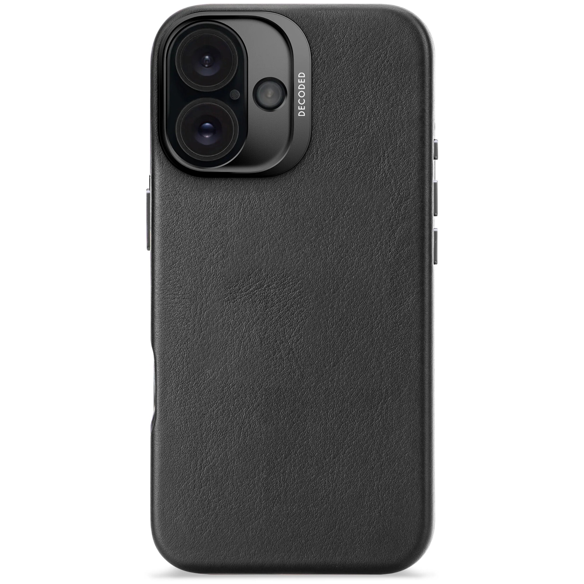 Husa din piele naturala DECODED pentru iPhone 16 | Black