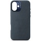 Husa din piele naturala DECODED pentru iPhone 16 Plus | Navy Blue
