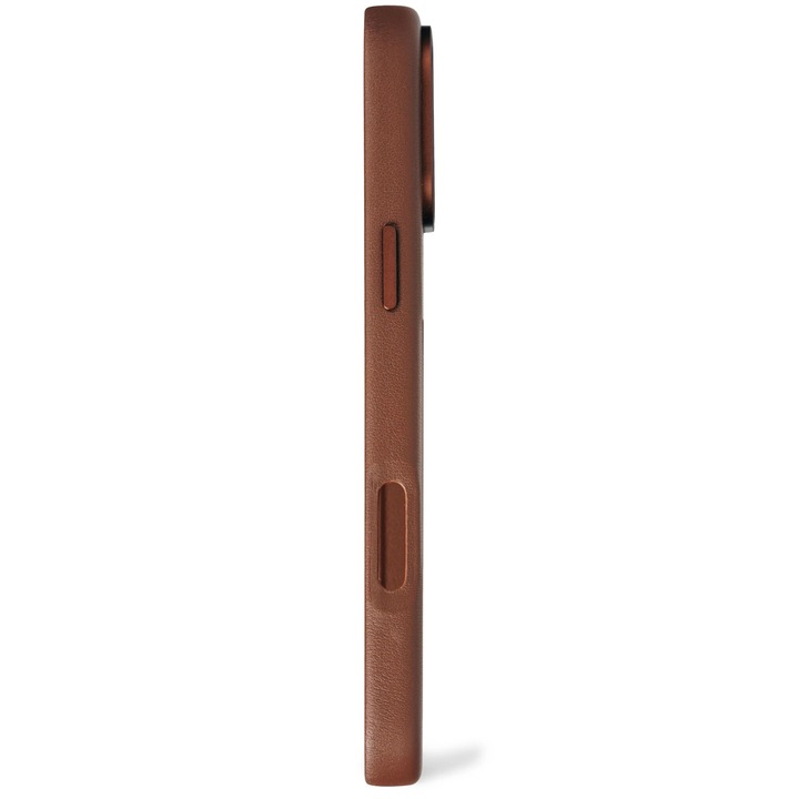 Husa din piele naturala DECODED pentru iPhone 16 Plus | Tan Brown