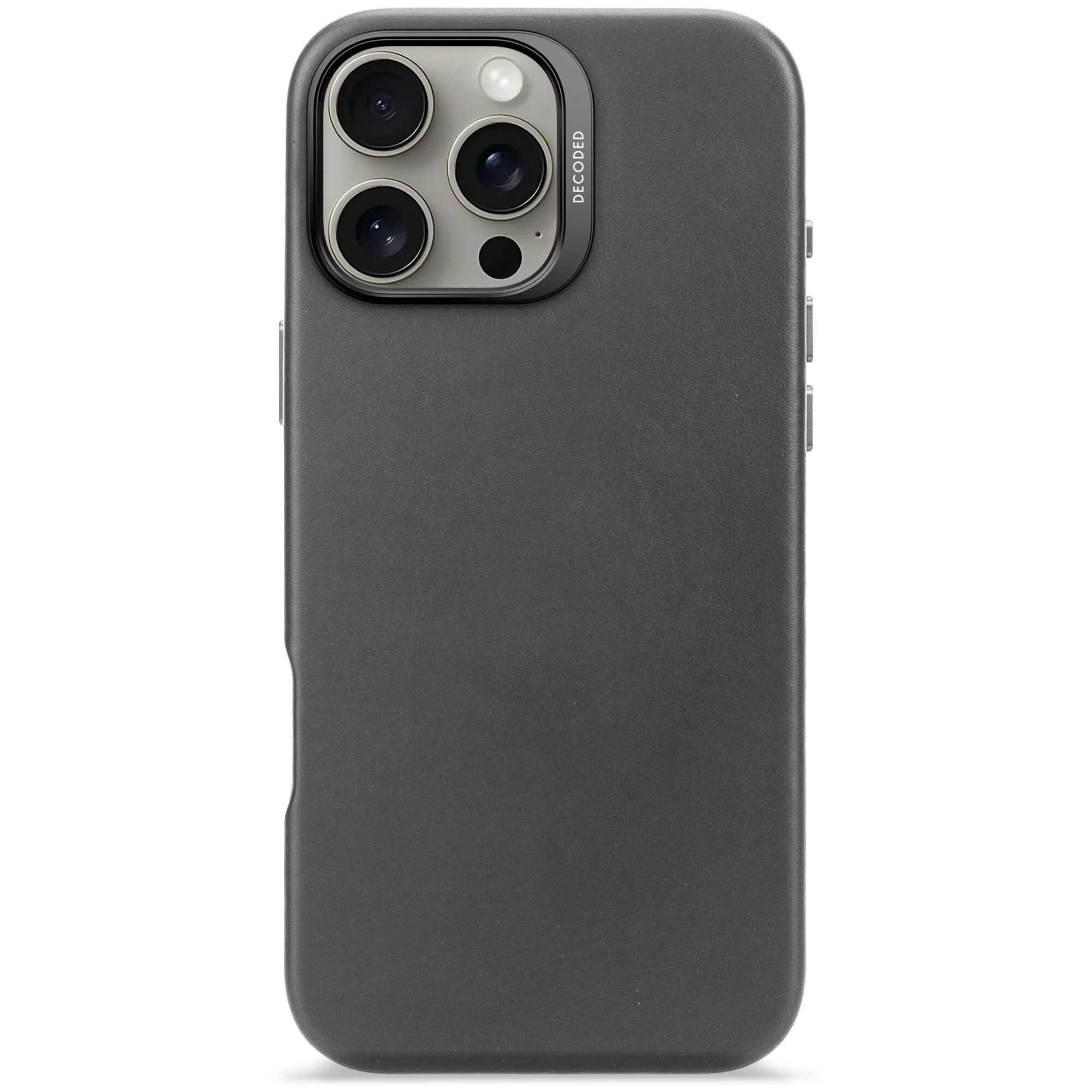 Husa din piele naturala DECODED pentru iPhone 16 Pro Max | Black