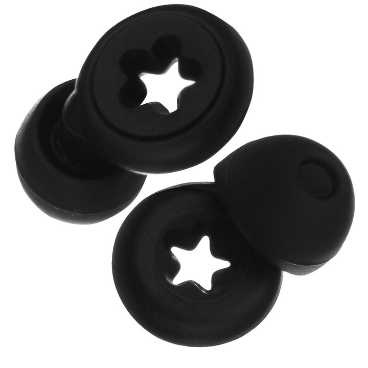 Dopuri de urechi, Protectii Auditive Silentioase din Silicon pentru Somn si Calatorii, Negru