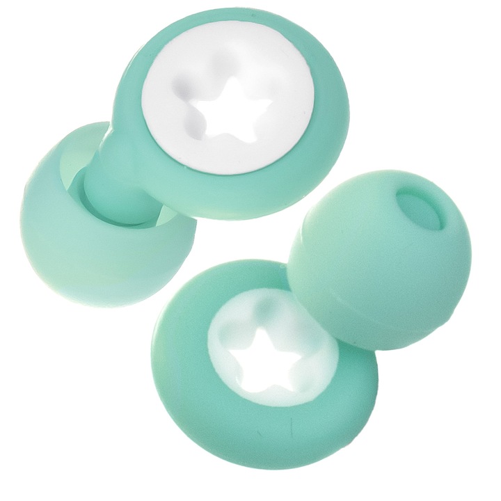 Dopuri de urechi, Protectii Auditive Silentioase din Silicon pentru Somn si Calatorii, Menta