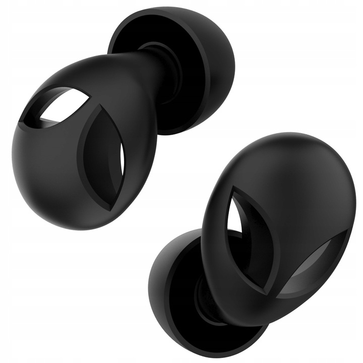 Dopuri de urechi, Protectii Auditive Silentioase din Silicon pentru Somn si Calatorii, Negru, perfecta pentru un somn sanatos