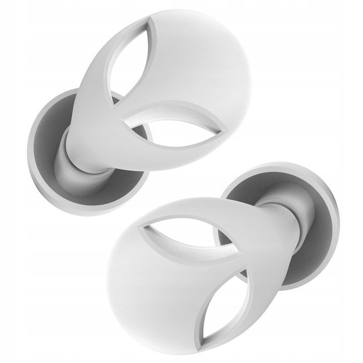 Dopuri de urechi, Protectii Auditive Silentioase din Silicon pentru Somn si Calatorii, Alb, utilizare universala