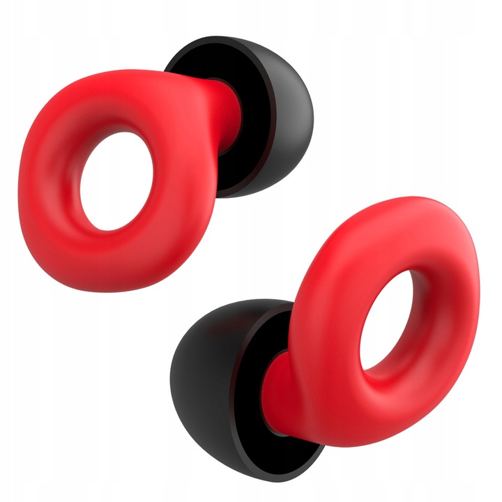 Dopuri de urechi, Protectii Auditive Silentioase din Silicon pentru Somn si Calatorii, Rosu, confort de lunga durata