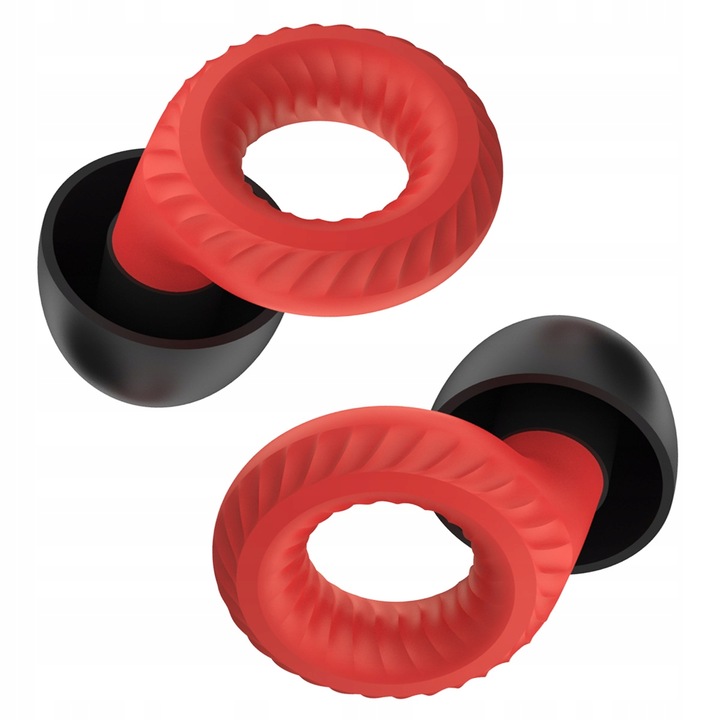 Dopuri Stopuri de Urechi Silicoane pentru Izolare Fonica, Rosu si Negru, dopuri universale