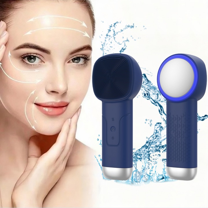 Perie de curatare faciala electrica, impermeabila, cu incarcare rapida USB-C, masaj si exfoliere, unisex
