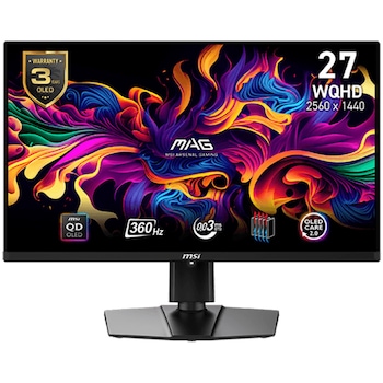 Monitor Gaming LED, MSI MAG 271QPX QD-OLED, 26.5" 2k, 360Hz, display prt, HDMI, pivot