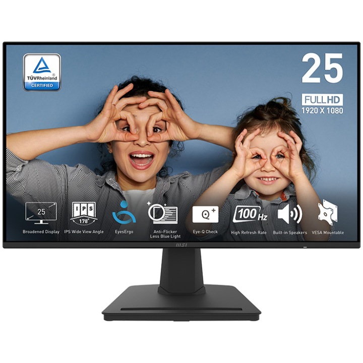 MSI PRO MP252 24.5" LED monitor, FullHd, 4 ms, 100 Hz, Display Port, HDMI, VESA