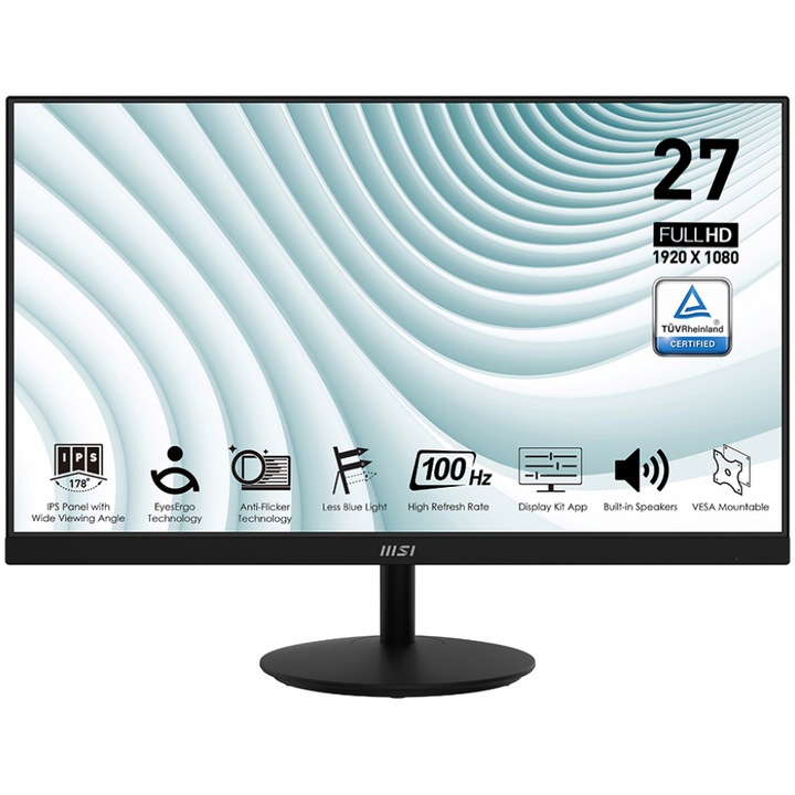 MSI PRO MP271A 27" LED monitor, FullHD, 100Hz, 4ms, Display Port, HDMI