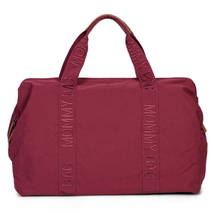 Childhome Mommy Bag Signature Urban Burgundy pelenkatáska