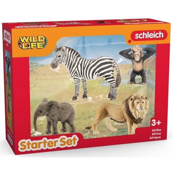 Set 4 figurine Wild Life Africa, Schleich, leu, elefant, zebra