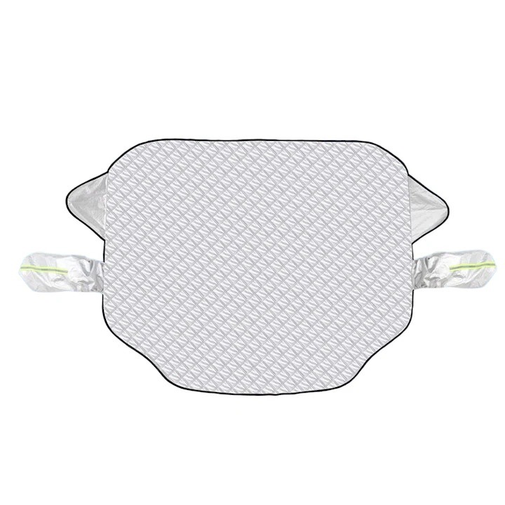 Сенник за кола, магнитна защита на предното стъкло, 4 слоя, водоустойчив, универсален, 147x116 см, сребрист