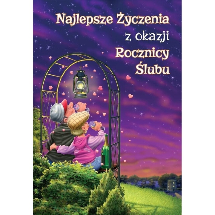 Karnet okolicznosciowy Rocznica Slubu, Trend, 168x118mm, oprawa folie