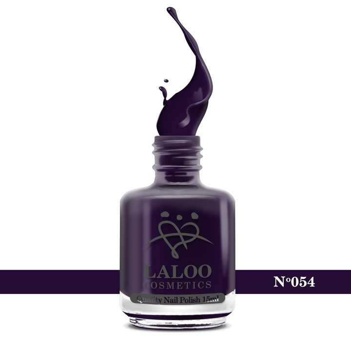 Класически лак за нокти No.054 Black Eggplant Laloo 15ml