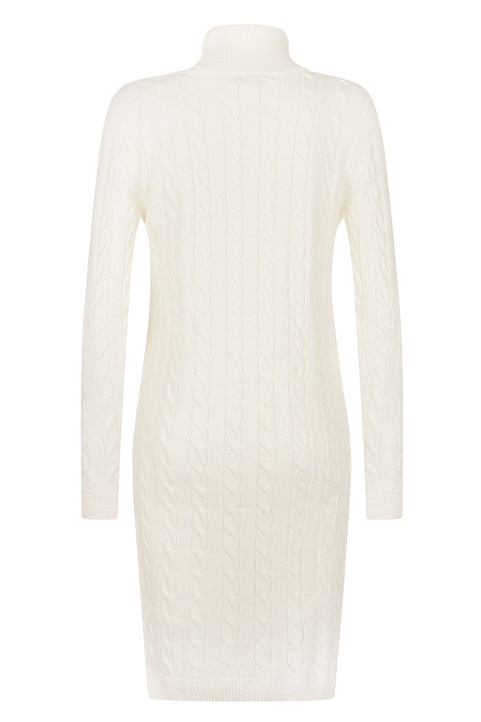 FELIX HARDY, Rochie-pulover cu model torsade, Alb, XL